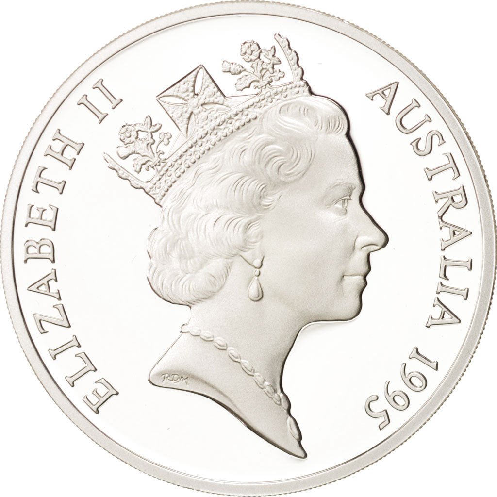AUSTRALIA, 5 Dollars, 1995, KM #303, MS(65-70), Silver, 36.24