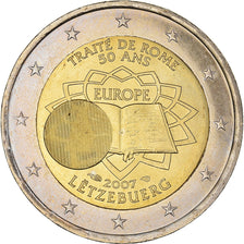 Luxembourg, 2 Euro, Traité de Rome 50 ans, 2007, Paris, MS(63), Bi-Metallic