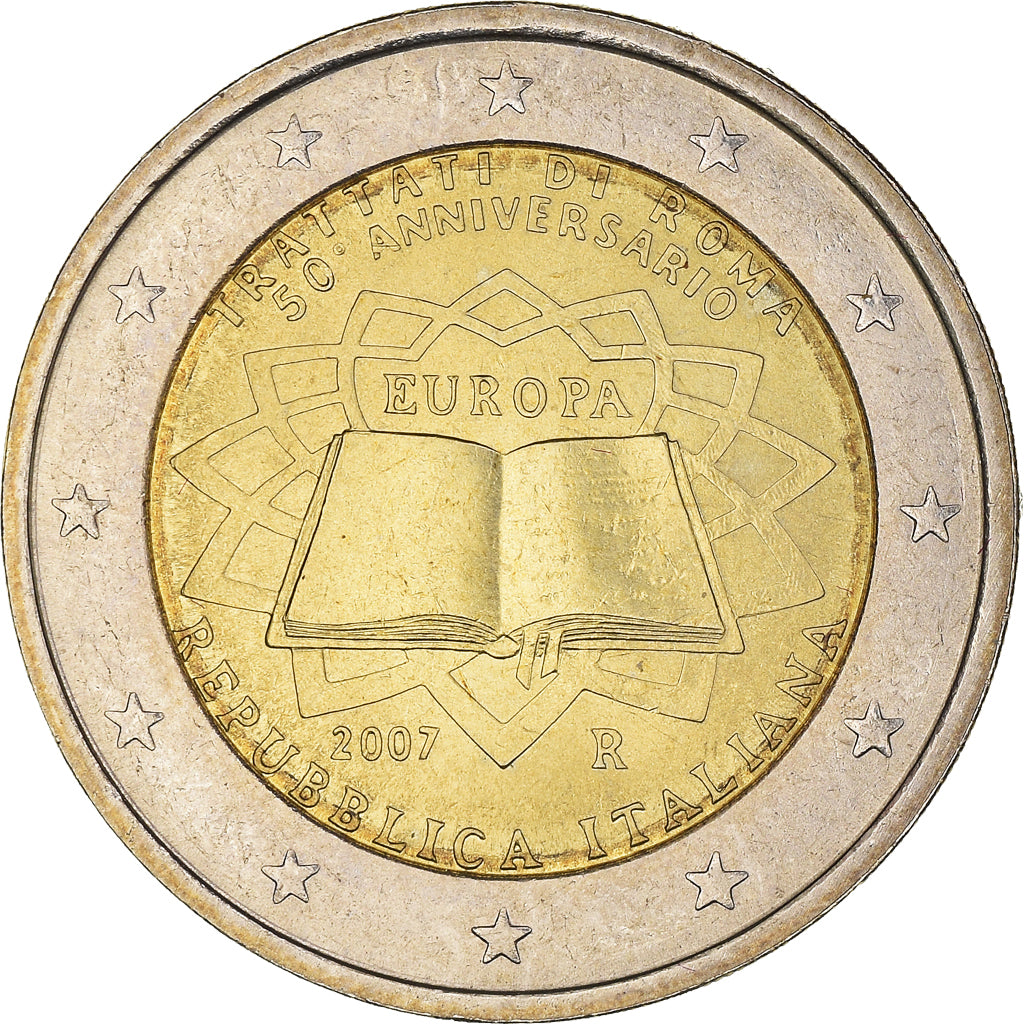 Italie, 2 Euro, Traité de Rome 50 ans, 2007, Rome, SPL+, Bimétallique, KM:311