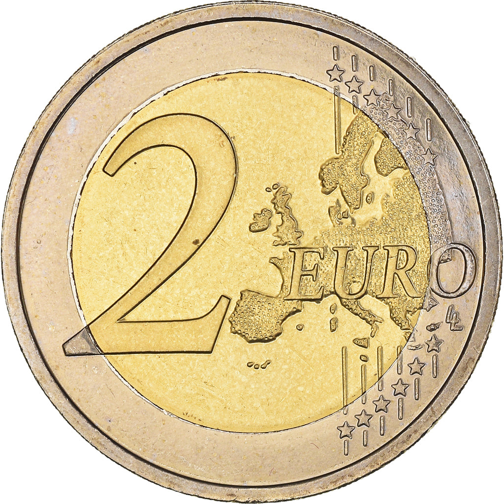 IRELAND REPUBLIC, 2 Euro, Traité de Rome 50 ans, 2007, MS(63), Bi-Metallic