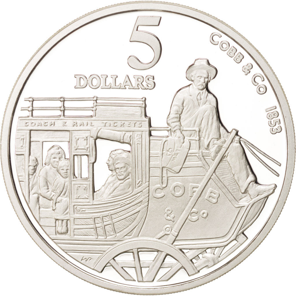 AUSTRALIA, 5 Dollars, 1995, KM #304, MS(65-70), Silver, 35.88