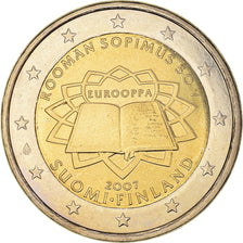 Finland, 2 Euro, Traité de Rome 50 ans, 2007, Vantaa, MS(63), Bi-Metallic