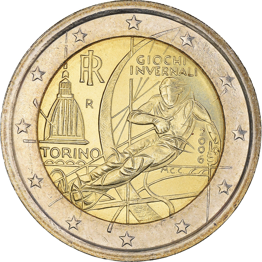 Italy, 2 Euro, Jeux olympiques de Turin, 2006, Rome, MS(64), Bi-Metallic, KM:246