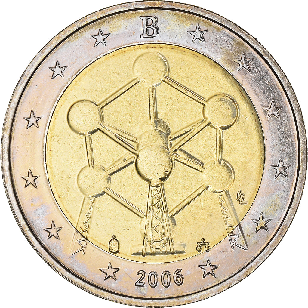 Belgium, 2 Euro, Atomium, 2006, Brussels, AU(55-58), Bi-Metallic, KM:241