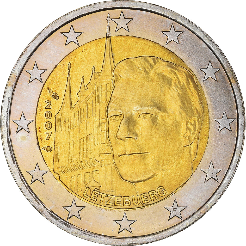Luxembourg, 2 Euro, Palais Grand-Ducal, 2007, Paris, MS(64), Bi-Metallic, KM:95