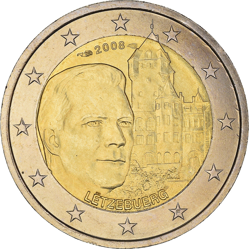 Luxembourg, 2 Euro, Château de Berg, 2008, Paris, MS(63), Bi-Metallic, KM:96