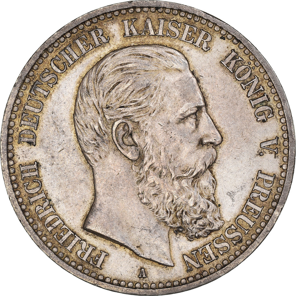 Coin, German States, PRUSSIA, Friedrich III, 5 Mark, 1888, Berlin, AU(50-53)