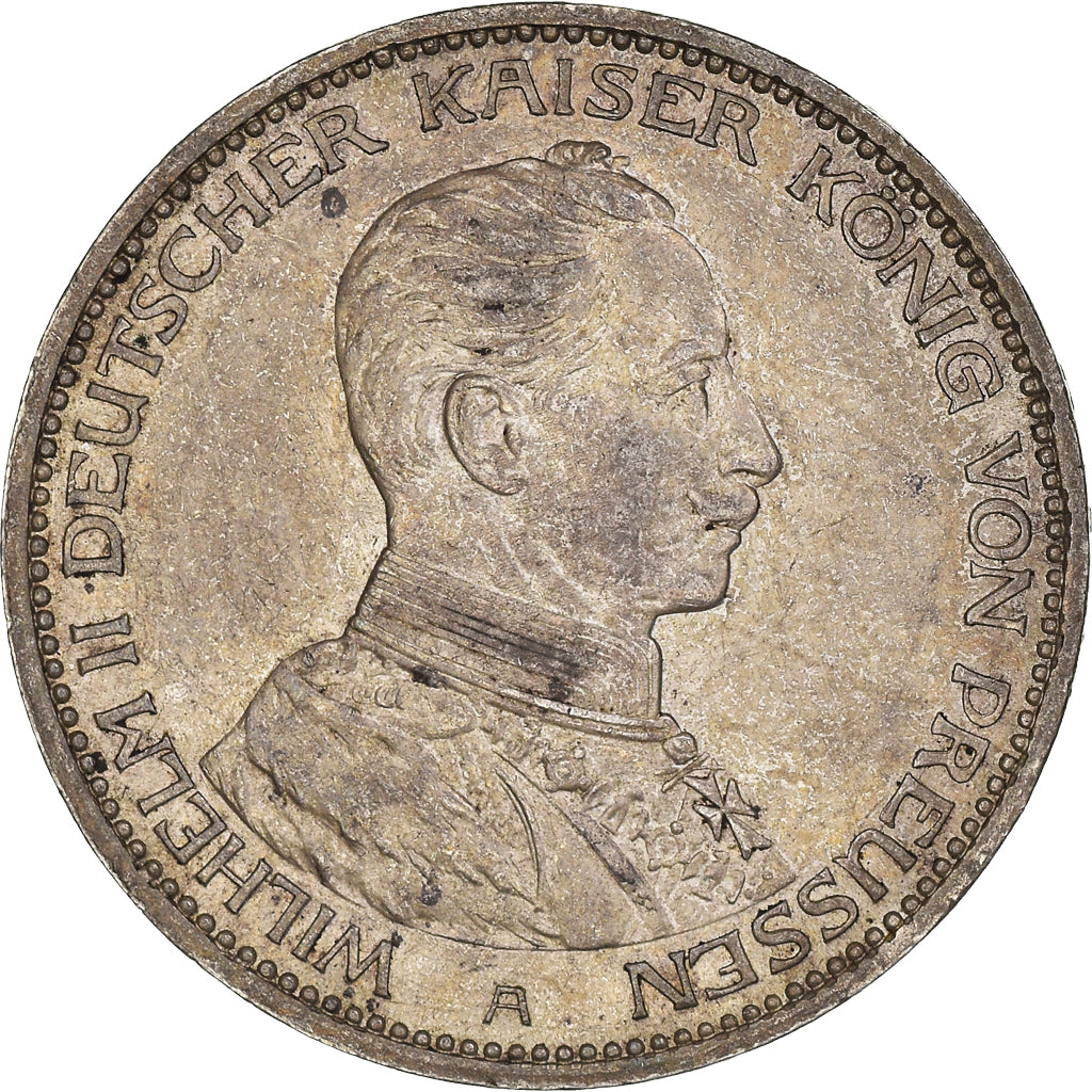 Coin, German States, PRUSSIA, Wilhelm II, 3 Mark, 1914, Berlin, EF(40-45)