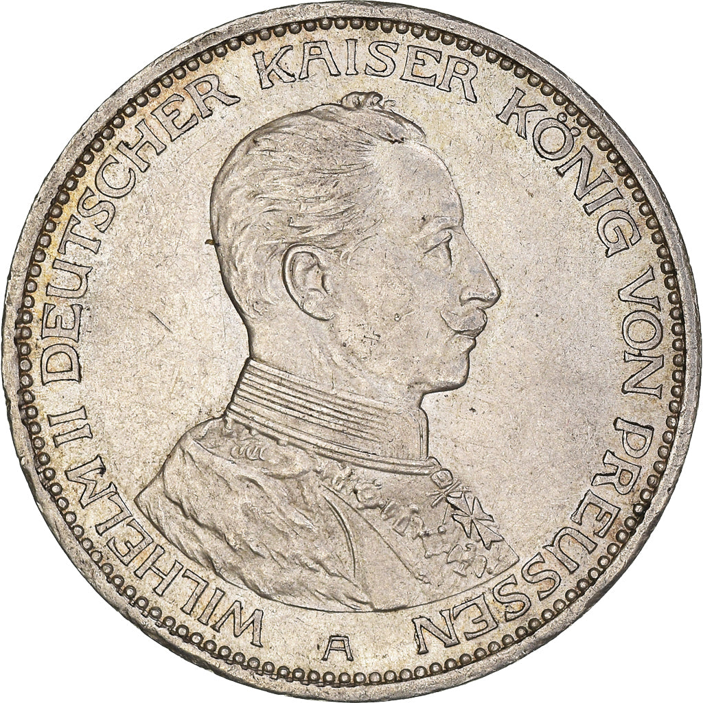 Moneta, Landy niemieckie, PRUSSIA, Wilhelm II, 3 Mark, 1914, Berlin, AU(55-58)