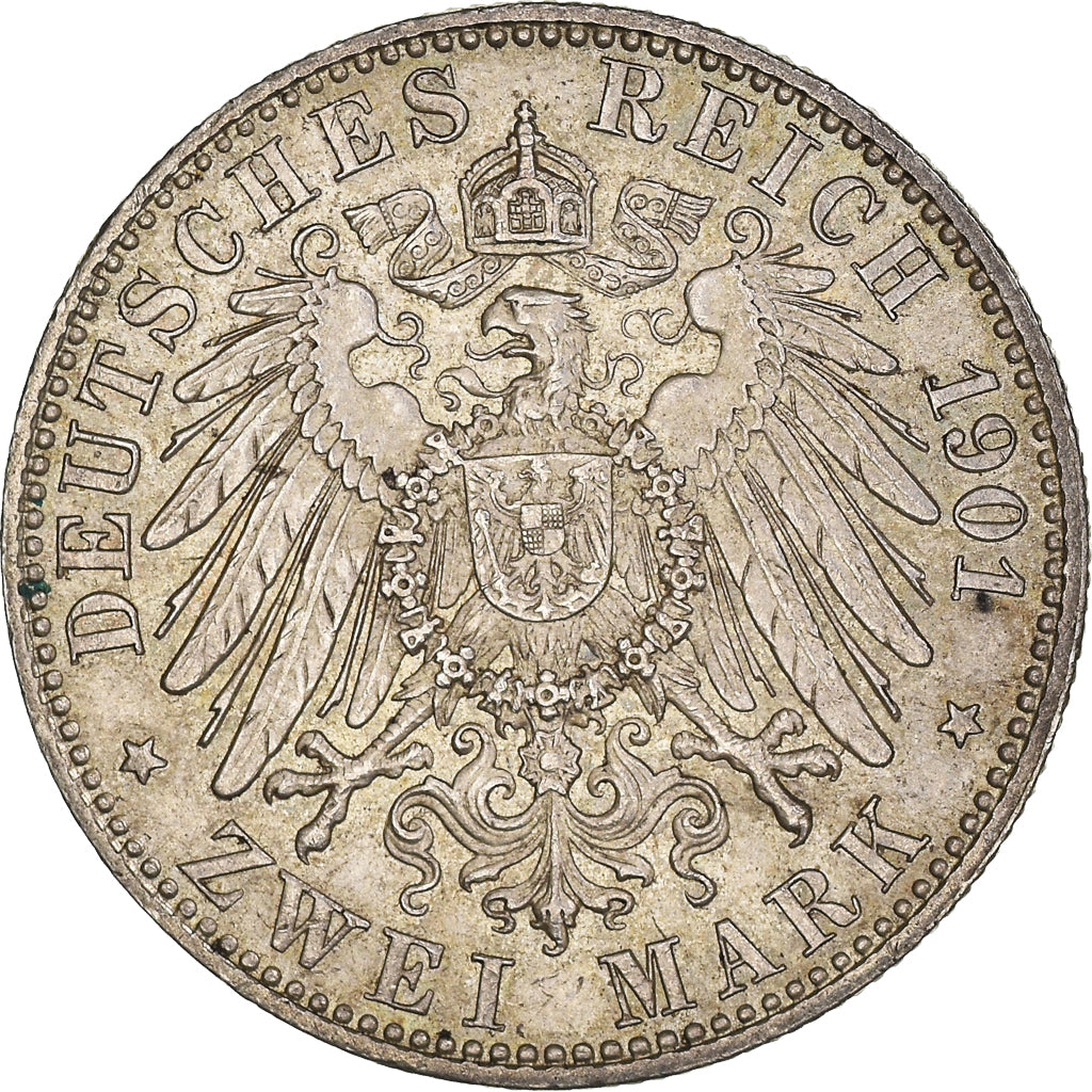 Monnaie, Etats allemands, PRUSSIA, Wilhelm II, 2 Mark, 1901, Berlin, SUP