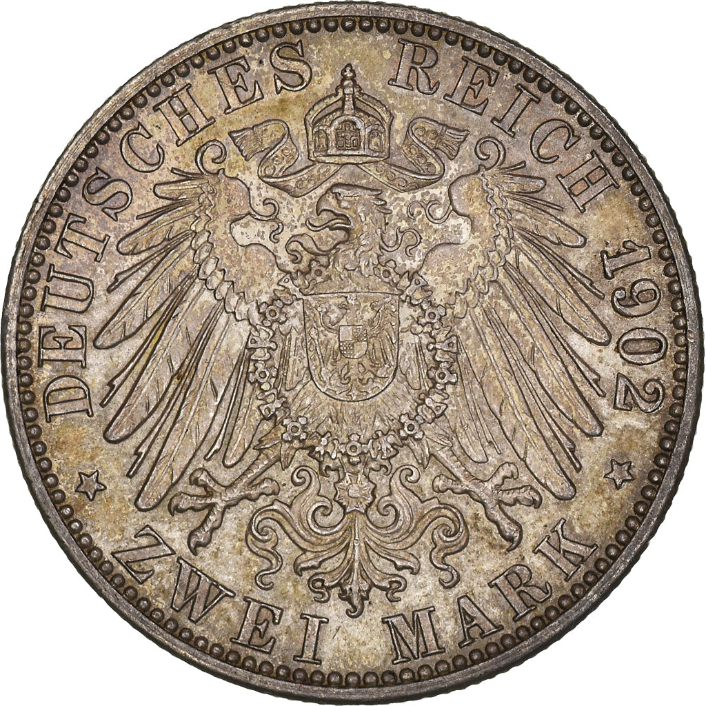 Münze, Deutsch Staaten, BADEN, Friedrich I, 2 Mark, 1902, Karlsruhe, SS+