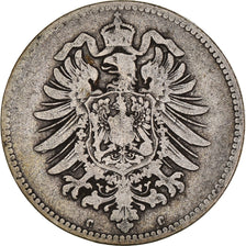 Coin, GERMANY - EMPIRE, Wilhelm I, Mark, 1875, Frankfurt, EF(40-45), Silver