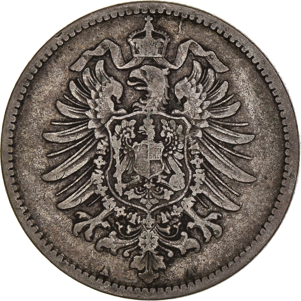 Coin, GERMANY - EMPIRE, Wilhelm I, Mark, 1875, Berlin, VF(30-35), Silver, KM:7