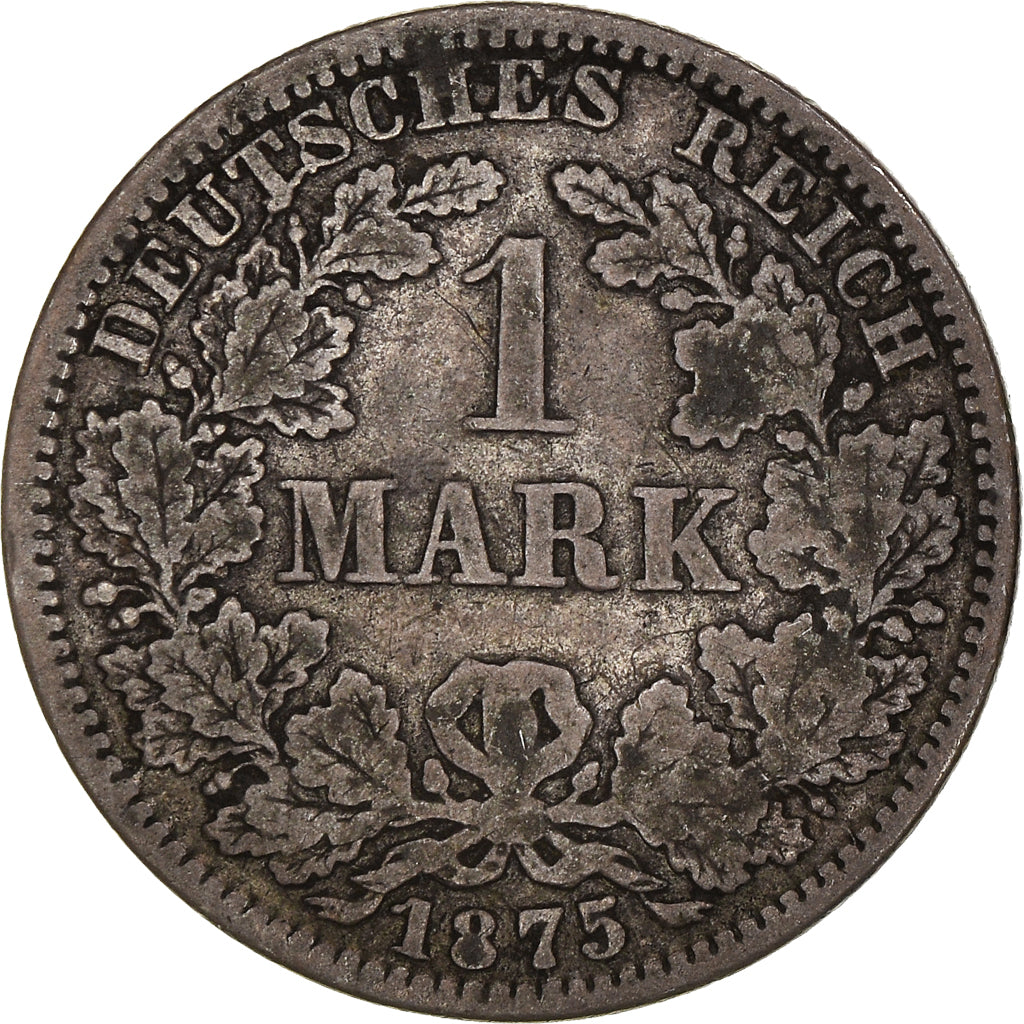 Coin, GERMANY - EMPIRE, Wilhelm I, Mark, 1875, Berlin, VF(30-35), Silver, KM:7
