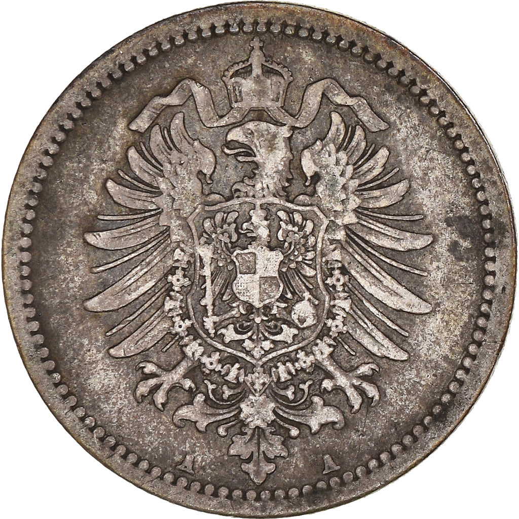 Moneta, GERMANIA - IMPERO, Wilhelm I, 50 Pfennig, 1875, Berlin, BB, Argento