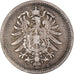 Coin, GERMANY - EMPIRE, Wilhelm I, 20 Pfennig, 1876, Dresde, VF(30-35), Silver