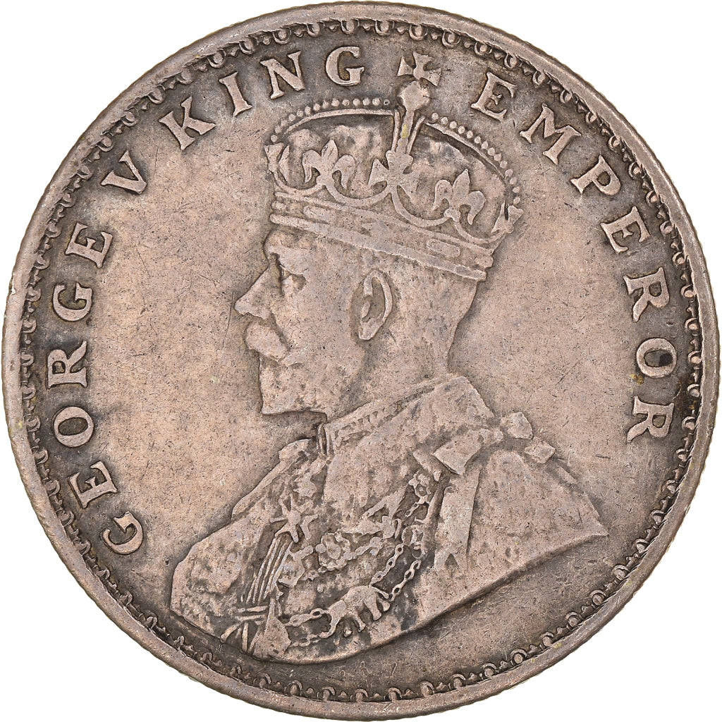 Coin, INDIA-BRITISH, George V, Rupee, 1913, EF(40-45), Silver, KM:524