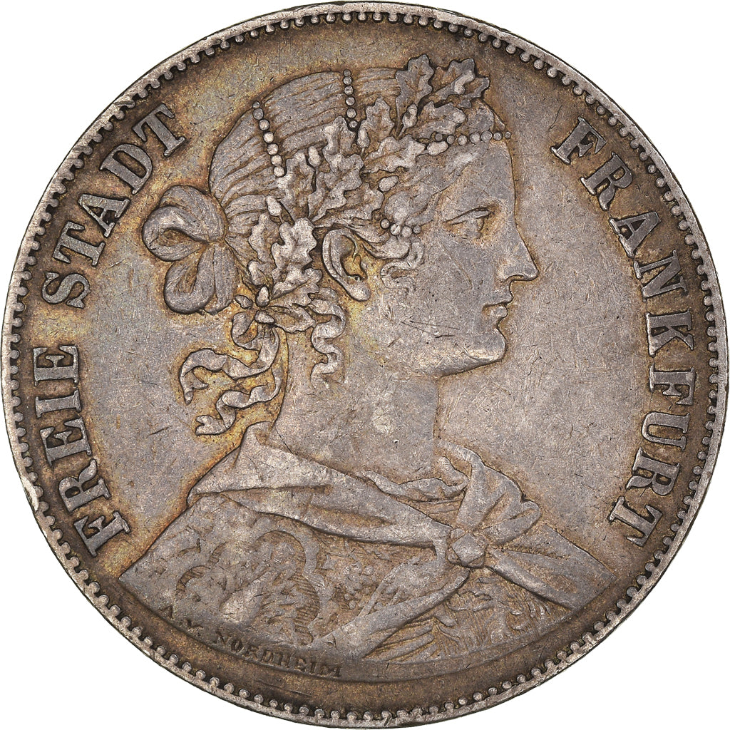 Coin, German States, FRANKFURT AM MAIN, Thaler, 1860, Frankfurt, EF(40-45)