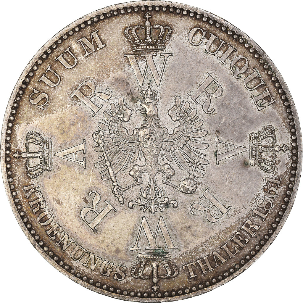 Coin, German States, PRUSSIA, Wilhelm I, Thaler, 1861, Berlin, EF(40-45)