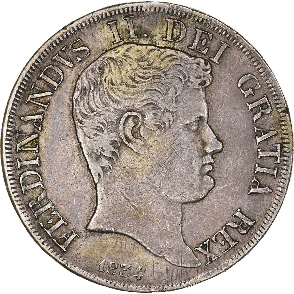 Moneta, STATI ITALIANI, NAPLES, Ferdinando II, 120 Grana, 1834, BB, Argento