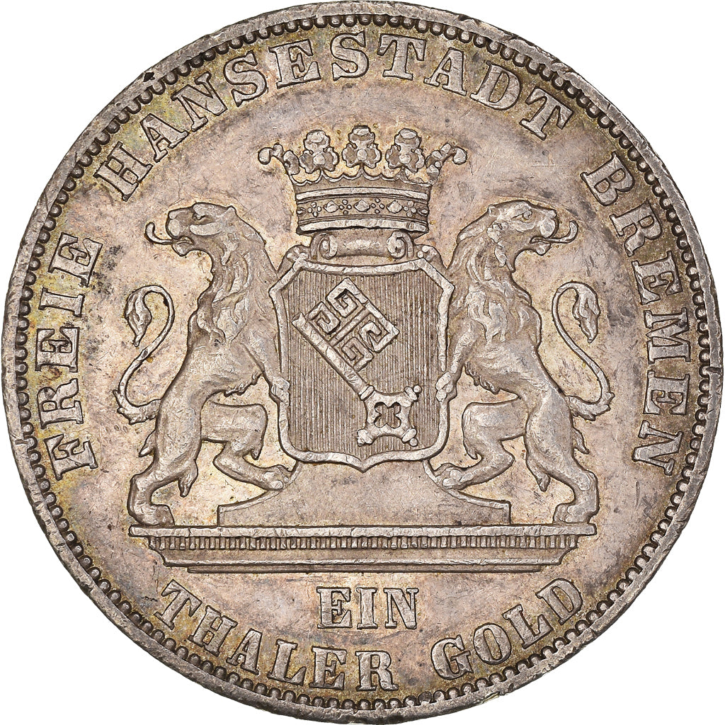 Moneda, Estados alemanes, BREMEN, Thaler, Vereins, 1865, Bremen, EBC, Plata