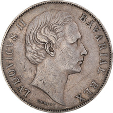 Coin, German States, BAVARIA, Ludwig II, Thaler, 1865, EF(40-45), Silver, KM:877