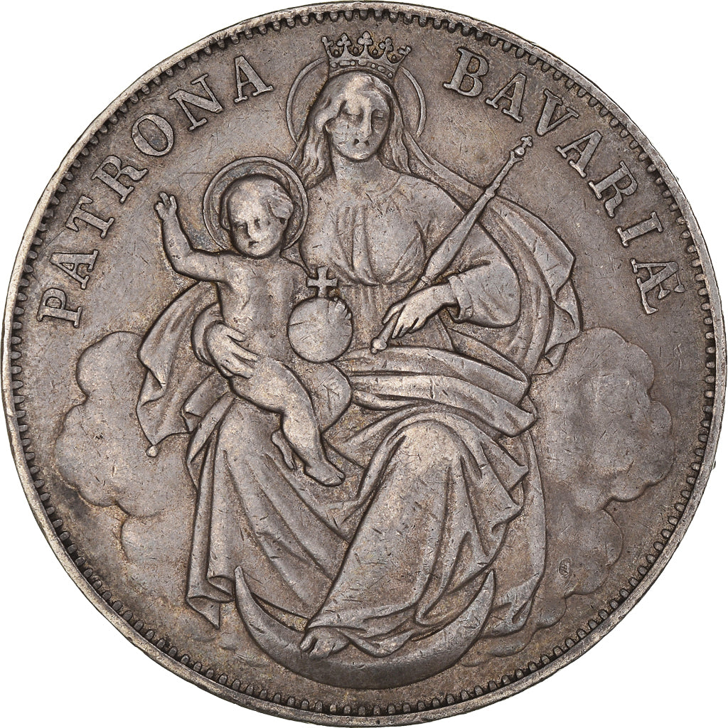 Coin, German States, BAVARIA, Ludwig II, Thaler, 1865, EF(40-45), Silver, KM:877