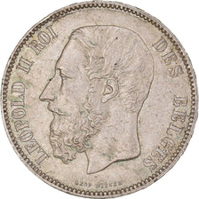 Coin, Belgium, Leopold II, 5 Francs, 5 Frank, 1872, EF(40-45), Silver, KM:24