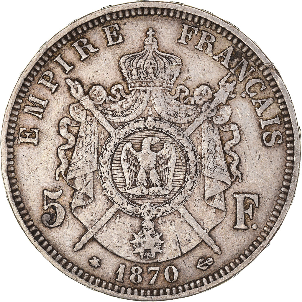 Münze, Frankreich, Napoleon III, Napoléon III, 5 Francs, 1870, Paris, SS