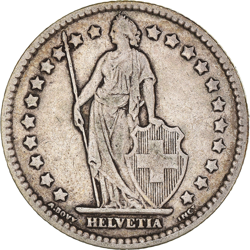 Coin, Switzerland, Franc, 1910, Bern, VF(30-35), Silver, KM:24