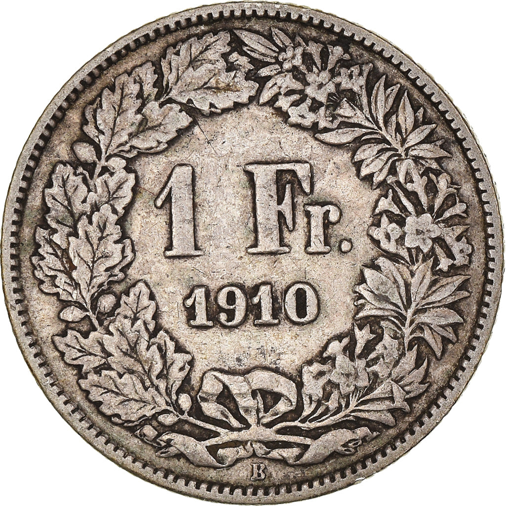 Coin, Switzerland, Franc, 1910, Bern, VF(30-35), Silver, KM:24