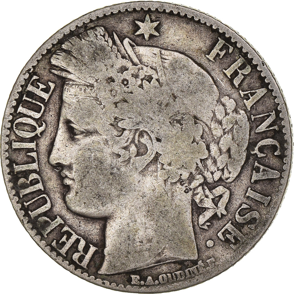 Monnaie, France, Cérès, Franc, 1887, Paris, TB, Argent, Gadoury:465a, KM:822.1