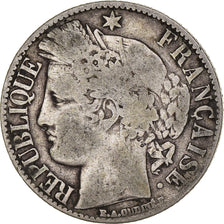 Moneta, Francia, Cérès, Franc, 1887, Paris, MB, Argento, KM:822.1