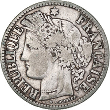 Moneta, Francia, Cérès, 2 Francs, 1871, Bordeaux, MB+, Argento, KM:816.2