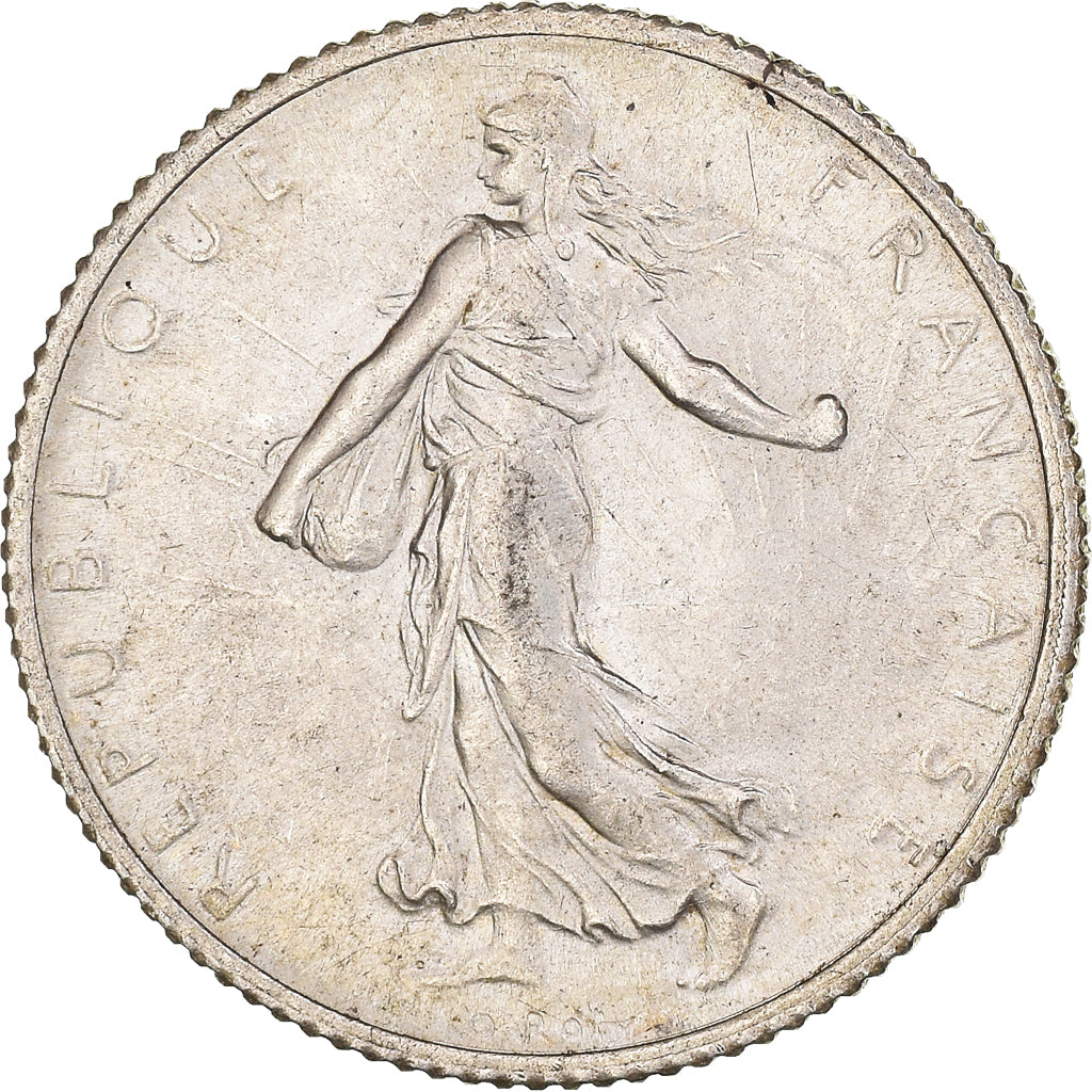 Coin, France, Semeuse, Franc, 1916, Paris, AU(55-58), Silver, KM:844.1