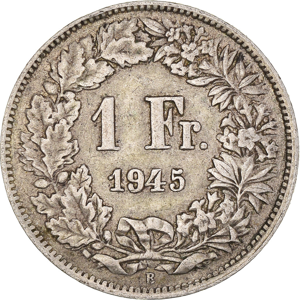 Coin, Switzerland, Franc, 1945, Bern, EF(40-45), Silver, KM:24