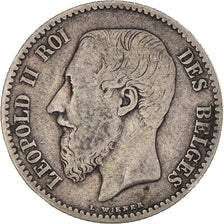 Coin, Belgium, Leopold II, Franc, 1866, VF(30-35), Silver, KM:28.1