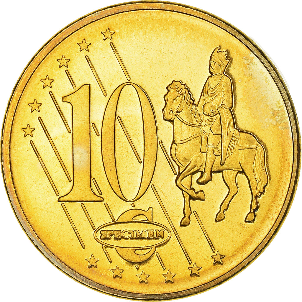 Malta, Fantasy euro patterns, 10 Euro Cent, 2004, MS(64), Brass