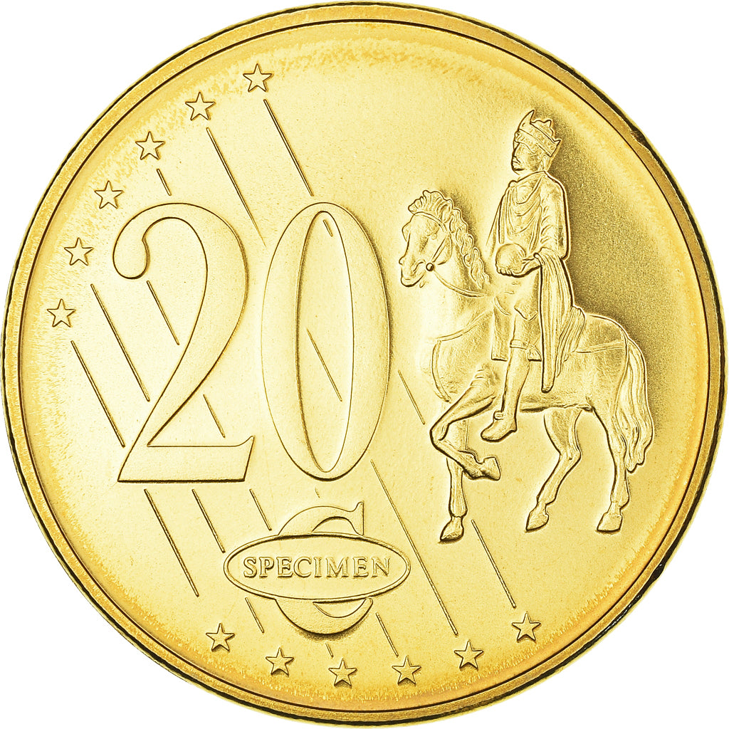Malta, Fantasy euro patterns, 20 Euro Cent, 2004, MS(65-70), Brass