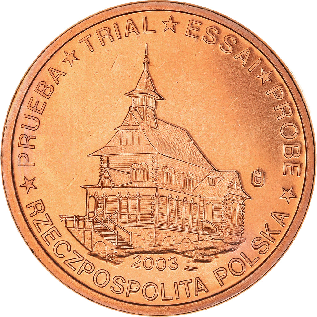 Poland, 2 Euro Cent, 2003, unofficial private coin, MS(63), Copper