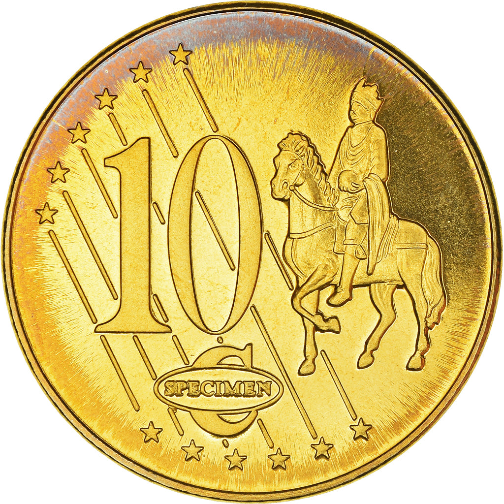 Poland, 10 Euro Cent, 2003, unofficial private coin, MS(63), Brass