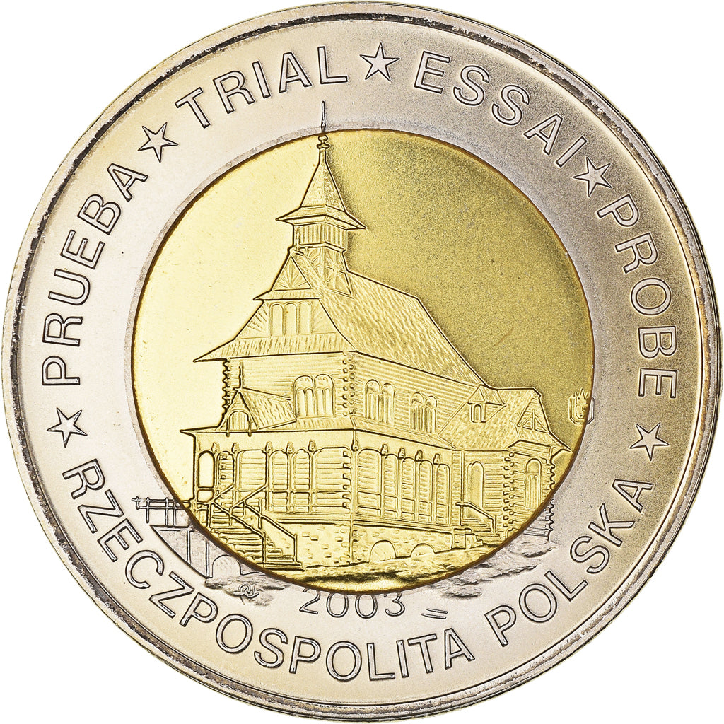 Polonia, 2 Euro, 2003, unofficial private coin, FDC, Bimetálico