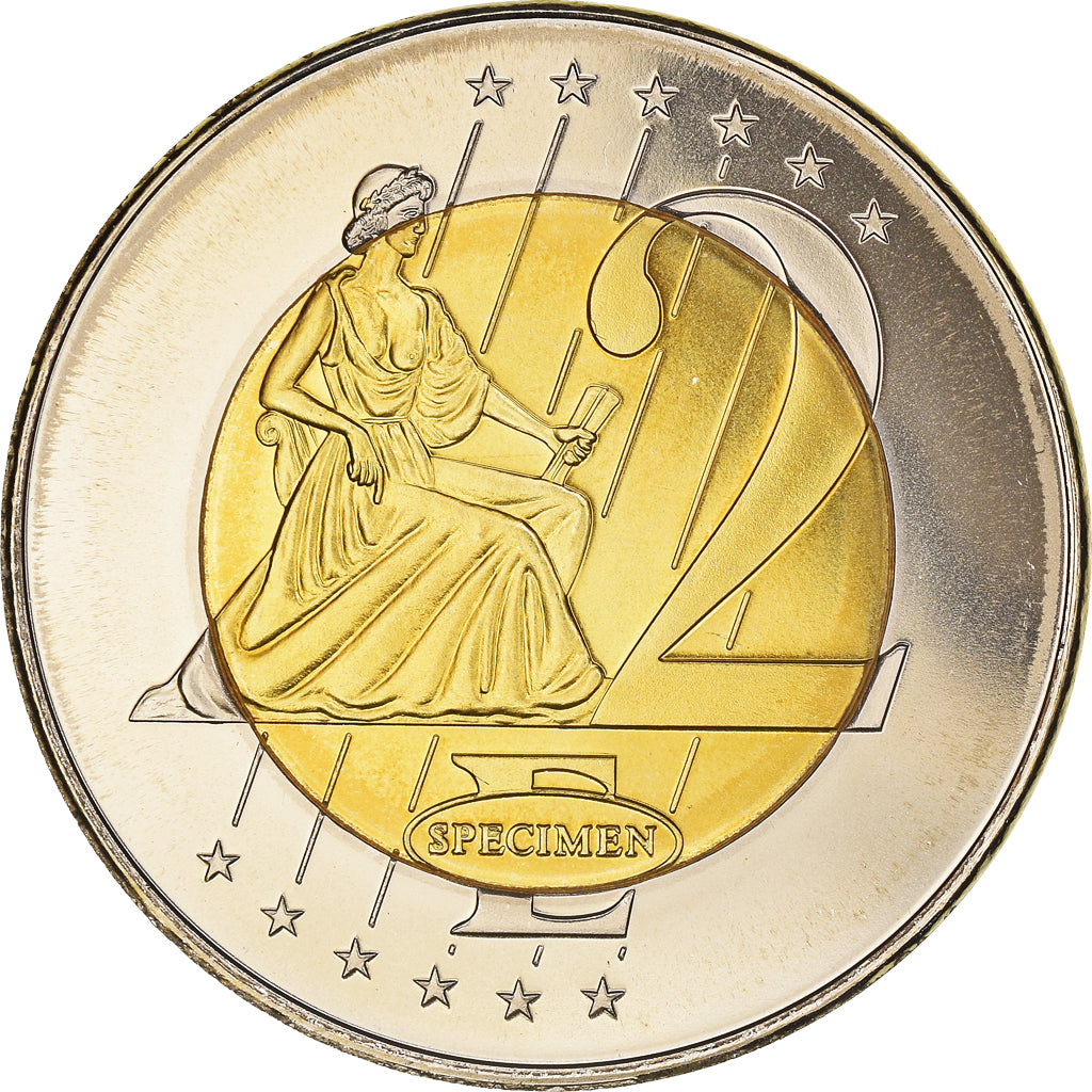 Slovenia, 2 Euro, 2003, unofficial private coin, MS(65-70), Copper Plated Steel