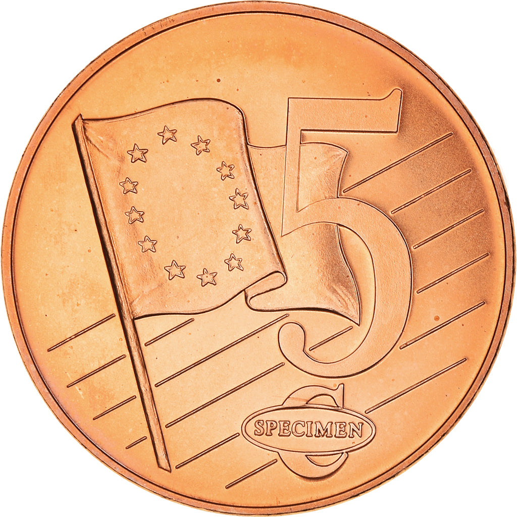 Estónia, 5 Euro Cent, 2003, unofficial private coin, MS(64), Aço Cromado a