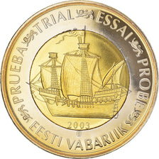 Estonia, 2 Euro, 2003, unofficial private coin, MS(65-70), Copper Plated Steel