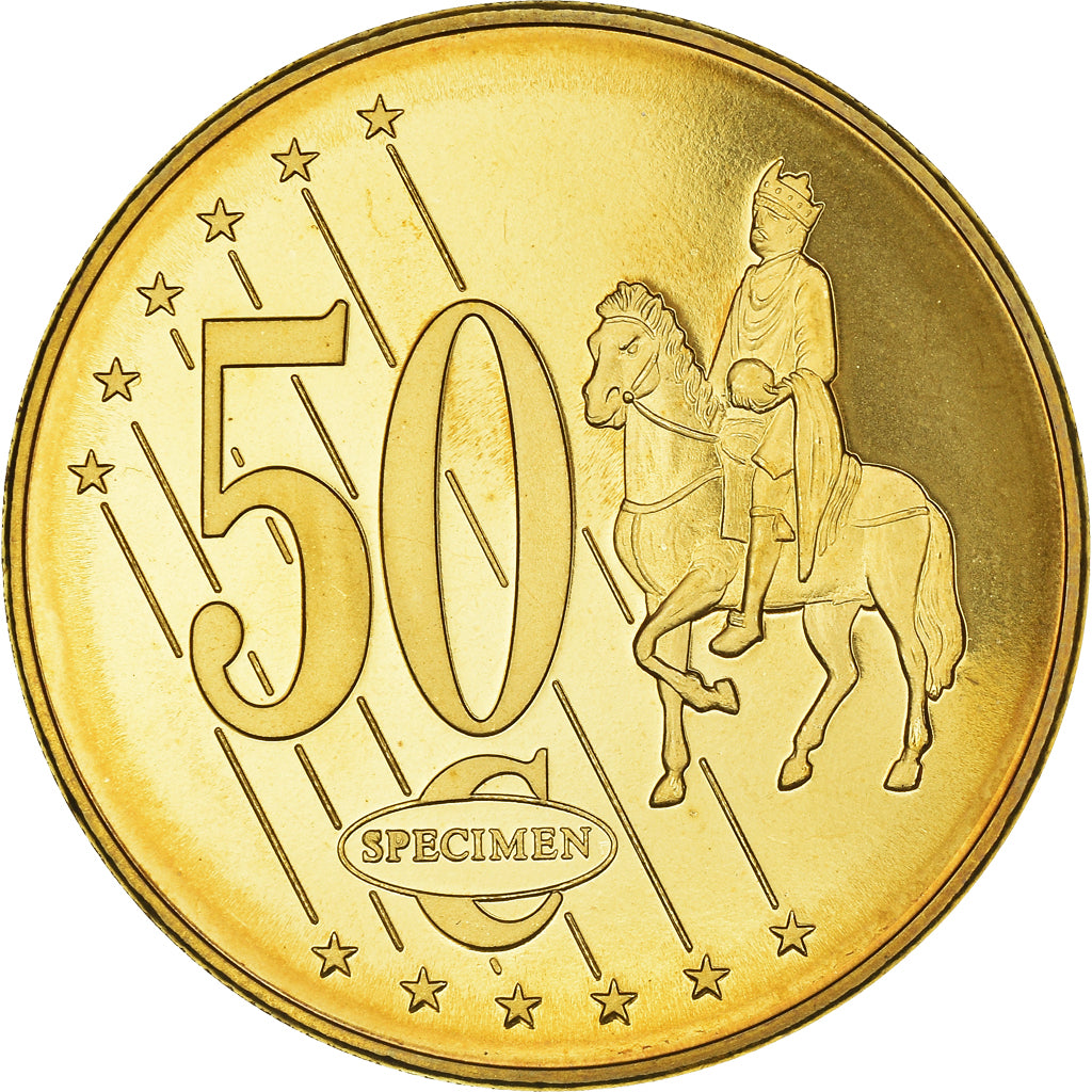 Cyprus, 50 Euro Cent, 2003, unofficial private coin, MS(65-70), Copper Plated