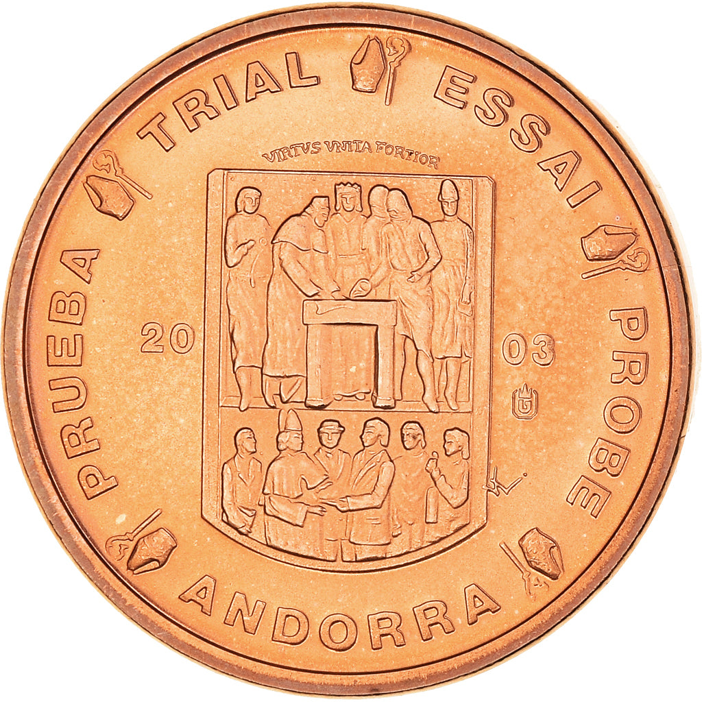 Andorra, Euro Cent, 2003, unofficial private coin, MS(64), Copper