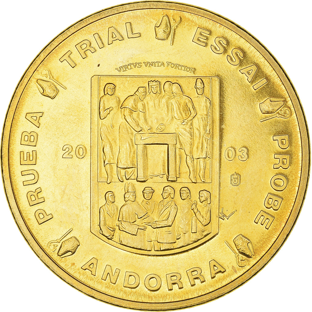 Andorra, 20 Euro Cent, 2003, unofficial private coin, SC, Cobre
