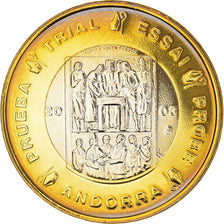 Andorra, Euro, 2003, unofficial private coin, EF(40-45), Copper