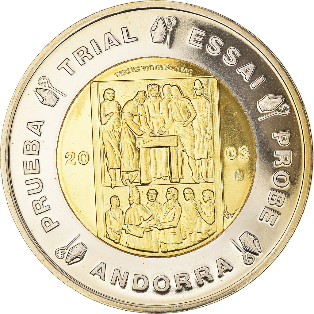 Andorra, 2 Euro, 2003, unofficial private coin, STGL, Kupfer